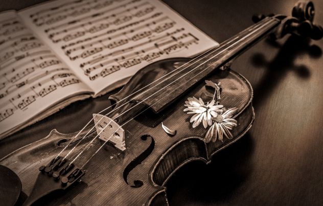 Jedna stara violina u prasini kraj kamina broji vreme, dane, sate koji nece da se vrate  Jedna stara violina sacuvana od davnina pocela je vec da trune iskidane ima strune