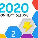 Šareni heksagoni sa brojevima i znakom munje, logo 2020 Connect Deluxe