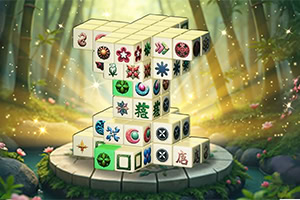 Mahjong kocke sa simbolima u magičnoj šumi