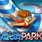 Dečak klizi niz vodeni tobogan u video igrici Aquapark