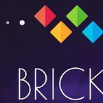 Logo kompanije Brickz sa šarenim kvadratima i belim tekstom na tamnoj pozadini