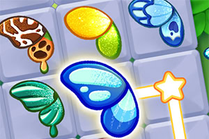 Šarene leptiraste krila u raznim bojama i uzorcima postavljena na svetlosivoj pozadini sa žutom zvezdom koja povezuje jedno krilo