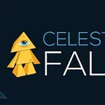 Logo video igre Celestial Fall sa geometrijskim likovima, trokut s okom i kockom