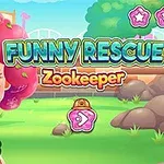 Crvenokosa crtana ženska figura vezana zmijom u igrici „Funny Rescue Zookeeper“