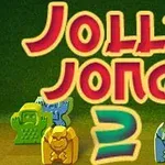 Jolly Jong 2 Logo igre Jolly Jong 2 sa šarenim mahjong pločicama na zelenoj pozadini