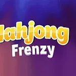 Logo igre Mahjong Frenzy na plavoljubičastoj pozadini
