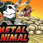 Crtež animiranih životinja sa oružjem na pozadini eksplozije, naslov Metal Animal