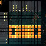 Ekranska slika iz video igre sa logičkom slagalicom u stilu nonograma