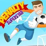 Crtani fudbaler koji brani penal sa natpisom Penalty Superstar