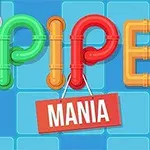 Šarene cevi formiraju reč PIPE na plavoj pozadini sa oznakom MANIA