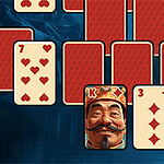 Pyramid Solitaire: Ancient China Karte za pasijans sa likom kralja i rasporedom sedmice, trojke i drugih okrenutih karata