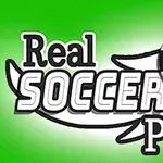 Logo igre Real Soccer Pro sa fudbalskom loptom na zelenoj pozadini