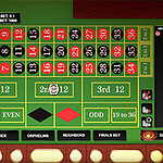 Rulet sto sa brojevima i opcijama za klađenje