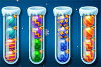 Sorting Xmas Balls je prijatna zimska slagalica u kojoj uredno raspoređuješ