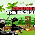 Crtež-likovi u borbama sa vatrenim oružjem ispred džungle, Stickman Army The Resistance igra