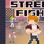 Pikselizovani prikaz ulične tuče sa više likova u retro video igri
