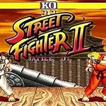 Scena borbe iz igre Street Fighter II sa likovima Ryu i Ken na borilištu