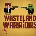 Pikselizovani muškarac i zombi sa pištoljima u igri Wasteland Warriors