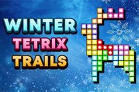 Winter Tetrix Trails je prijatna slagalica popunjavanja oblika u snežnoj